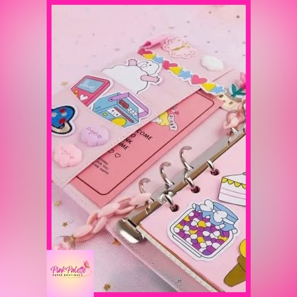 Pink Journal/Planner with Accessories + Free Pink Pen w/purchase - Picture 3 of 5